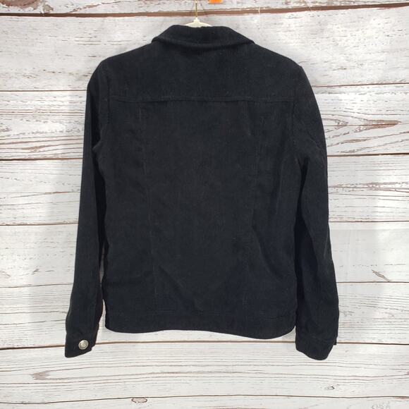 K.Zell Paris Women's Black Button Up Corduroy Jacket Size Large - Picture 11 of 11